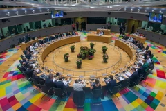 Toàn cảnh Hội nghị thượng đỉnh EU ở Brussels, Bỉ ngày 28/6. (Nguồn: AFP/TTXVN)