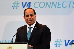 Tổng thống Ai Cập Abdel Fatah El-Sisi trong một cuộc họp báo tại Budapest, Hungary ngày 4/7. (Nguồn: AFP/TTXVN)