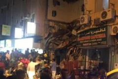 Hiện trường vụ sập nhà. (Nguồn: Al Arabiya)