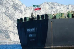 Tàu chở dầu Adrian Darya tại khu vực ngoài khơi Gibraltar ngày 18/8. (Nguồn: IRNA/TTXVN) 