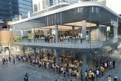 Một cửa hàng của Huawei tại Thâm Quyến, tỉnh Quảng Đông, Trung Quốc. (Nguồn: THX/TTXVN) 