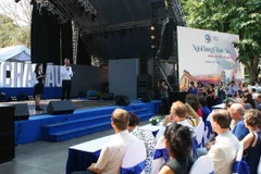 Quang cảnh lễ khai mạc Những Ngày sách châu Âu 2018. (Ảnh: Thanh Tùng/TTXVN)