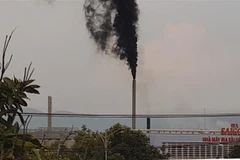 Nhà máy bia thường xả khói đen vào thời điểm từ 3-5 giờ sáng. (Ảnh: Xuân Triệu/TTXVN) 