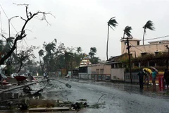 Cảnh ngổn ngang sau khi bão Fani đổ bộ vào bang Odisha, Ấn Độ ngày 3/5/2019. (Nguồn: THX/TTXVN) 
