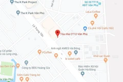 Vị trí tòa CT12 Văn Phú. (Nguồn: Google Maps) 