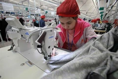 Sản xuất hàng xuất khẩu. (Ảnh: Trần Việt/TTXVN) 