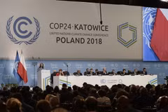 Các đại biểu tại Hội nghị Liên hợp quốc về biến đổi khí hậu năm 2018 (COP24) ở thành phố Katowice, Ba Lan, ngày 4/12/2018. (Nguồn: THX/TTXVN) 