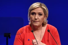 Bà Marine Le Pen phát biểu tại cuộc vận động tranh cử ở Deols, miền trung Pháp ngày 11/3. (Nguồn: AFP/TTXVN)