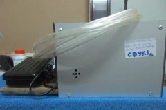 Anh Định đã sáng chế thành công cóc đạp điện thay cho bo bóp tay dùng trong đo huyết áp truyền thống. (Nguồn: cantho.gov.vn)