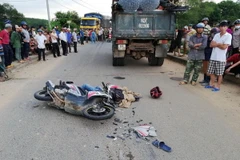 Hiện trường vụ tai nạn. (Ảnh: Cao Nguyên/TTXVN)