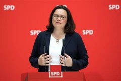 Lãnh đạo SPD Andrea Nahles. (Nguồn: AFP/TTXVN) 