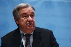 Tổng Thư ký Liên hợp quốc Antonio Guterres tại một sự kiện ở New York, Mỹ ngày 30/5. (Nguồn: AFP/TTXVN)