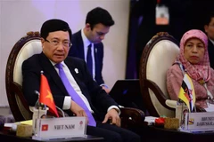 Phó Thủ tướng, Bộ trưởng Ngoại giao Phạm Bình Minh tại cuộc gặp. (Ảnh: Ngọc Quang/TTXVN) 
