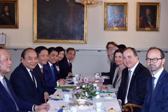 Hình ảnh Thủ tướng Nguyễn Xuân Phúc hội đàm với Thủ tướng Thụy Điển