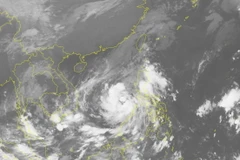 Ảnh mây vệ tinh vị trí, hướng đi của cơn bão. (Nguồn: nchmf.gov.vn)