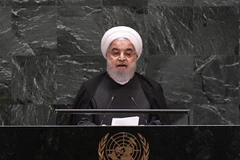 Tổng thống Iran Hassan Rouhani phát biểu tại Khóa họp 74 Đại hội đồng Liên hợp quốc ở New York (Mỹ) ngày 25/9/2019. (Nguồn: THX/TTXVN) 