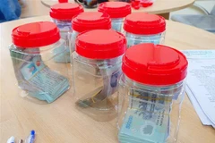 Gần 450 triệu đồng vận xuất trái phép bị Hải quan An Giang tạm giữ. (Nguồn: TTXVN) 