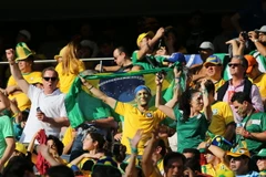 Cổ động viên đội tuyển Brazil. (Nguồn: AFP/TTXVN)