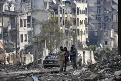 Khung cảnh đổ nát ở Đông Aleppo. (Nguồn: AP)