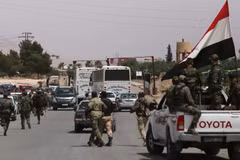 Các lực lượng Syria tăng cường an ninh tại Damacus ngày 9/4. (Nguồn: AFP/TTXVN)