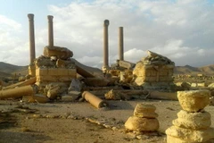Nhiều di tích lịch sử ở thành cổ Palmyra bị phiến quân IS tàn phá. (Nguồn: AFP/TTXVN)