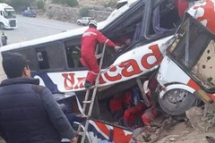 Hiện trường vụ tai nạn. (Nguồn: la-razon.com)