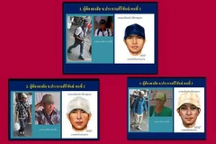 Hình ảnh về bản phác họa 3 nghi phạm vụ đánh bom Hua Hin. (Nguồn: bangkokpost.com)