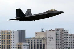 Máy bay chiến đấu F-22 Raptor của không lực Mỹ. (Nguồn: Yonhap/TTXVN)