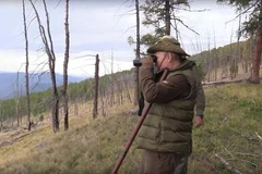 Clip Tổng thống Nga Putin đón sinh nhật thứ 67 tại rừng Siberia