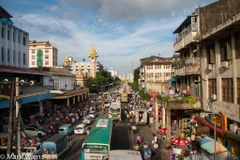Đường phố ở Yangon, Myanmar. (Nguồn: migrationology.com)
