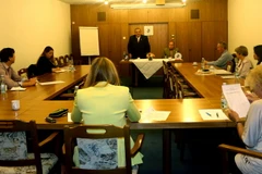 Quang cảnh cuộc họp báo. (Ảnh: Trần Quang Vinh/Vietnam+)