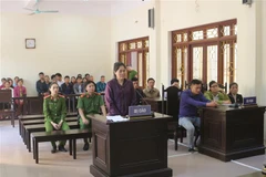 Bị cáo Lê Thị Loan tại phiên tòa. (Ảnh: Lưu Thanh Tuấn/TTXVN) 