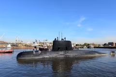 Tàu ngầm ARA San Juan của Hải quân Argentina, ngày 2/6/2014. (Nguồn: THX/TTXVN)