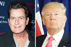 Charlie Sheen (trái) và Tổng thống đắc cử Mỹ Donald Trump. (Nguồn: Getty Images)