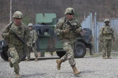 Binh sỹ Mỹ tham gia cuộc tập trận chung Mỹ-Hàn tại Pocheon, Hàn Quốc, ngày 16/4/2019. (Nguồn: AFP/TTXVN) 