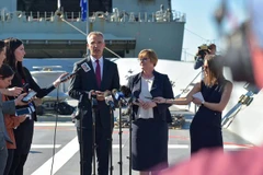 Tổng Thư ký NATO Jens Stoltenberg và Bộ trưởng Quốc phòng Australia Linda Reynold. (Nguồn: nato.int) 