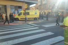 Hiện trường vụ lao xe. (Nguồn: heraldo.es)