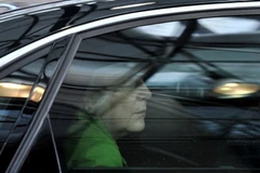 Chiếc Limousine chở Thủ tướng Đức Angela Merkel. (Nguồn: AFP) 
