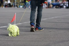 [Photo] Nghệ sĩ Trung Quốc dắt cải đi dạo để chống sự cô đơn