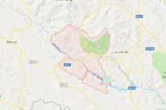 Khu vực xảy ra động đất. (Nguồn: Google Maps) 