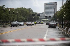 Cảnh sát phong tỏa hiện trường vụ xả súng. (Nguồn: AP)