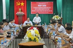 Quang cảnh buổi họp báo. (Ảnh: Hồng Giang/TTXVN) 