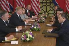 Quang cảnh buổi Hội đàm mở rộng Hội nghị thượng đỉnh Mỹ-Triều Tiên lần thứ hai. (Ảnh: TTXVN) 