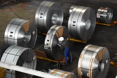 Thép được sản xuất tại nhà máy ở Salzgitter, Đức. (Nguồn: AFP/TTXVN)