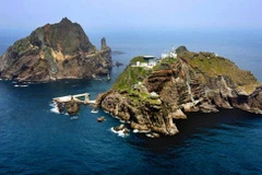Quần đảo đang tranh chấp Dokdo/Takeshima giữa Hàn Quốc và Nhật Bản. (Nguồn: ileridunya.com) 