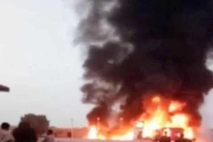 Hiện trường vụ tai nạn. (Nguồn: thenews.com.pk) 