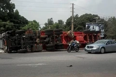 Hiện trường vụ lật xe. (Nguồn: observers.france24.com)