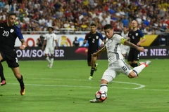 Tiền vệ Colombia James Rodriguez (số 10). (Nguồn: AFP/TTXVN)