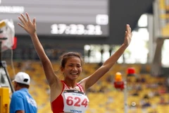 Vận động viên Nguyễn Thị Oanh. (Ảnh: Quốc Khánh/TTXVN)