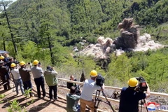 Dỡ bỏ bãi thử hạt nhân Punggye-ri. (Nguồn: TTXVN) 